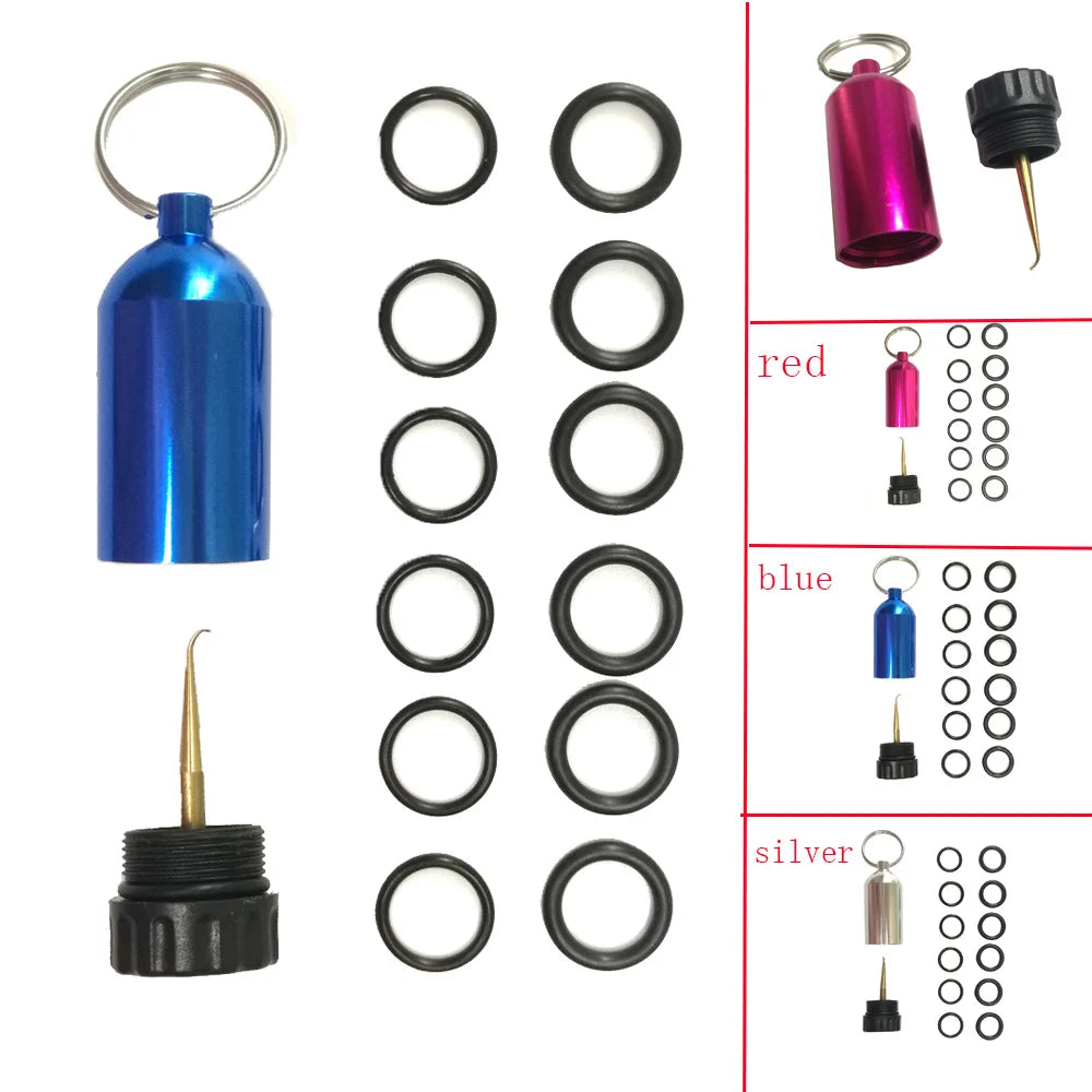 Scuba Diving Tank Key Chain with 12 O Rings